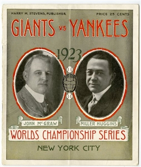 1923 World Series Program – New York Yankees at New York Giants 